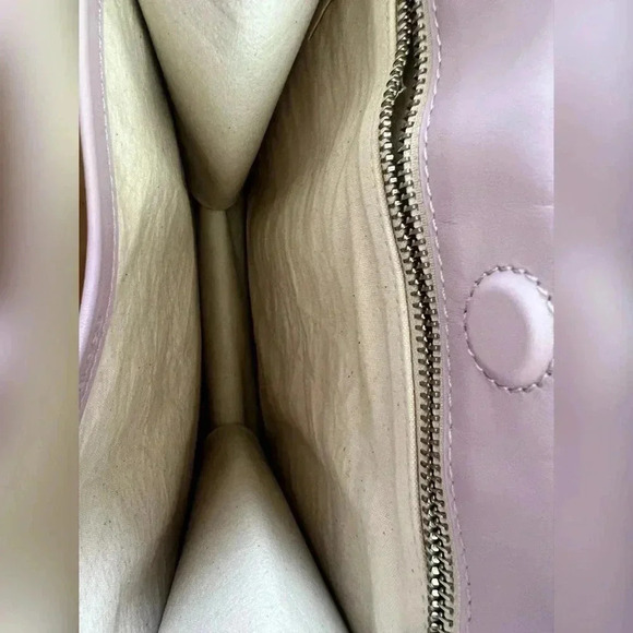 Baggu Leather Retail Shoulder Bag in Pale Orchid RARE - Picture 5 of 7